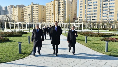 Azerbaijani president attends opening of Yasamal park - PHOTOS